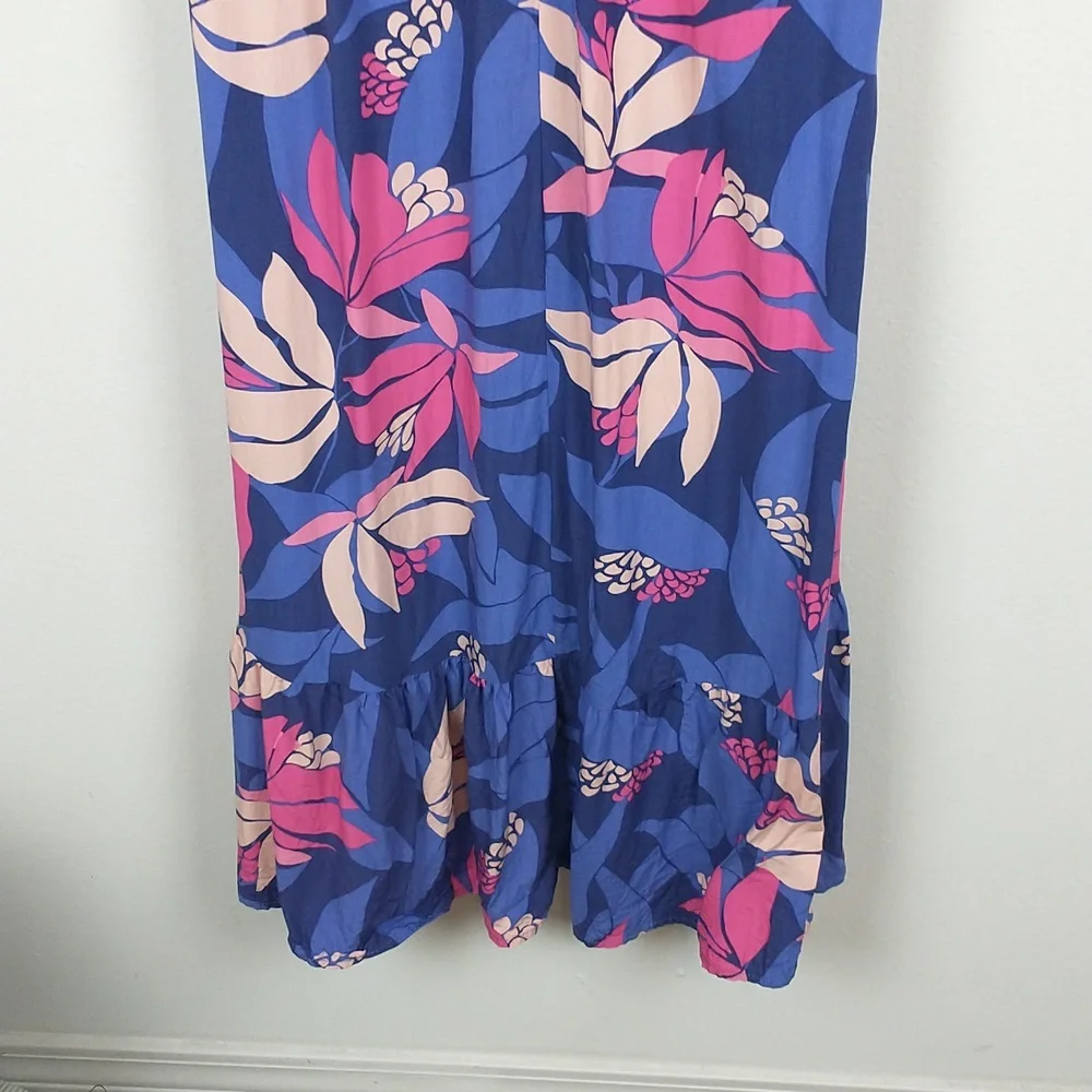 Abel The Label Anthropologie Santa Cruz Dress Small Floral Fit and Flare Ruffle - Picture 12 of 12